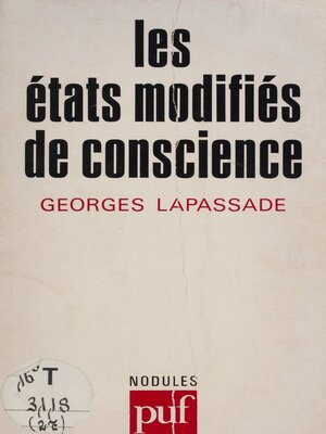 cover image of Les États modifiés de conscience